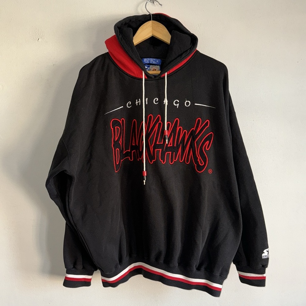 Chicago Blackhawks Vintage Hoodie / XL / Starter / 90s / NHL
